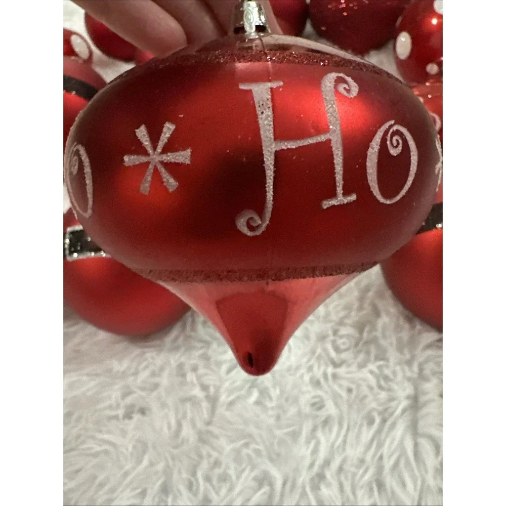 SANTA CLAUS CHRISTMAS ORNAMENT HANDPAINTED Ho‎ Ho Ho Holiday Set